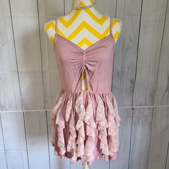 Pink Babydoll Ruffle Dress - Picture 2 of 14